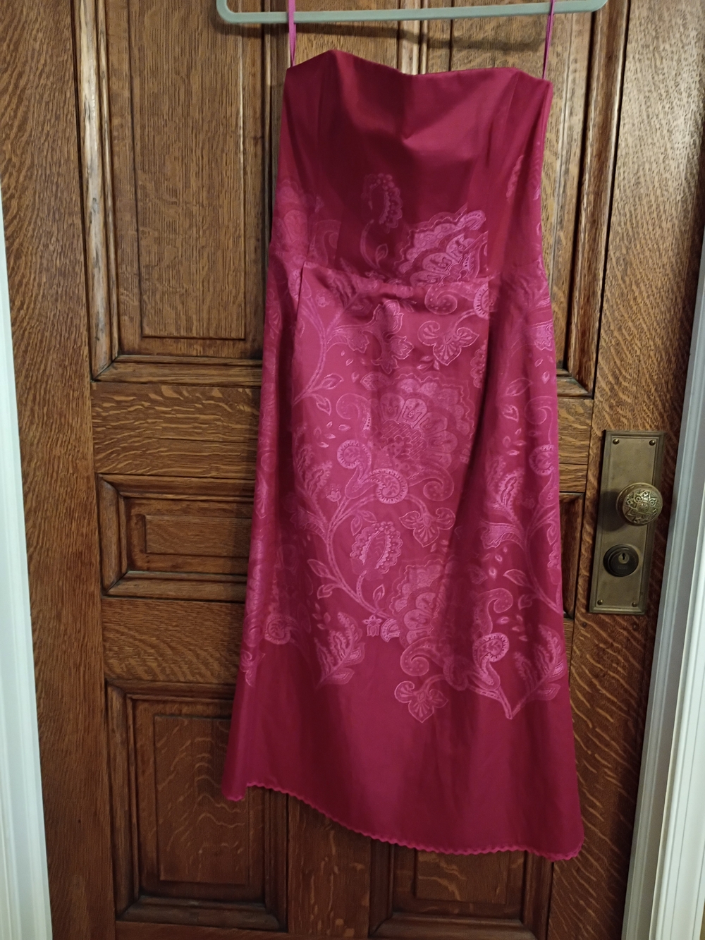 Beautiful Vintage Nanette Lepore Strapless A-Line Dress in Deep Rose Size 10